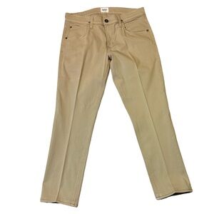 Hudson mens 30x28 Blake slim straight khaki tan stretch denim jeans EUC